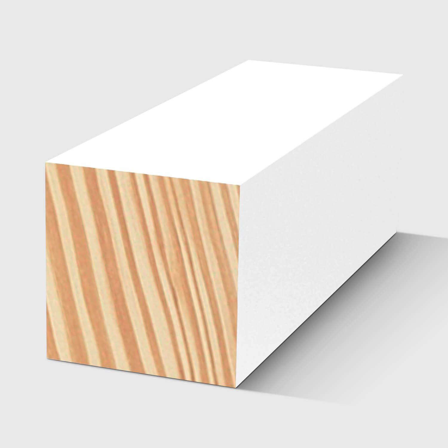 A square timber moulding in Primed FJ Pine 18 x 18mm