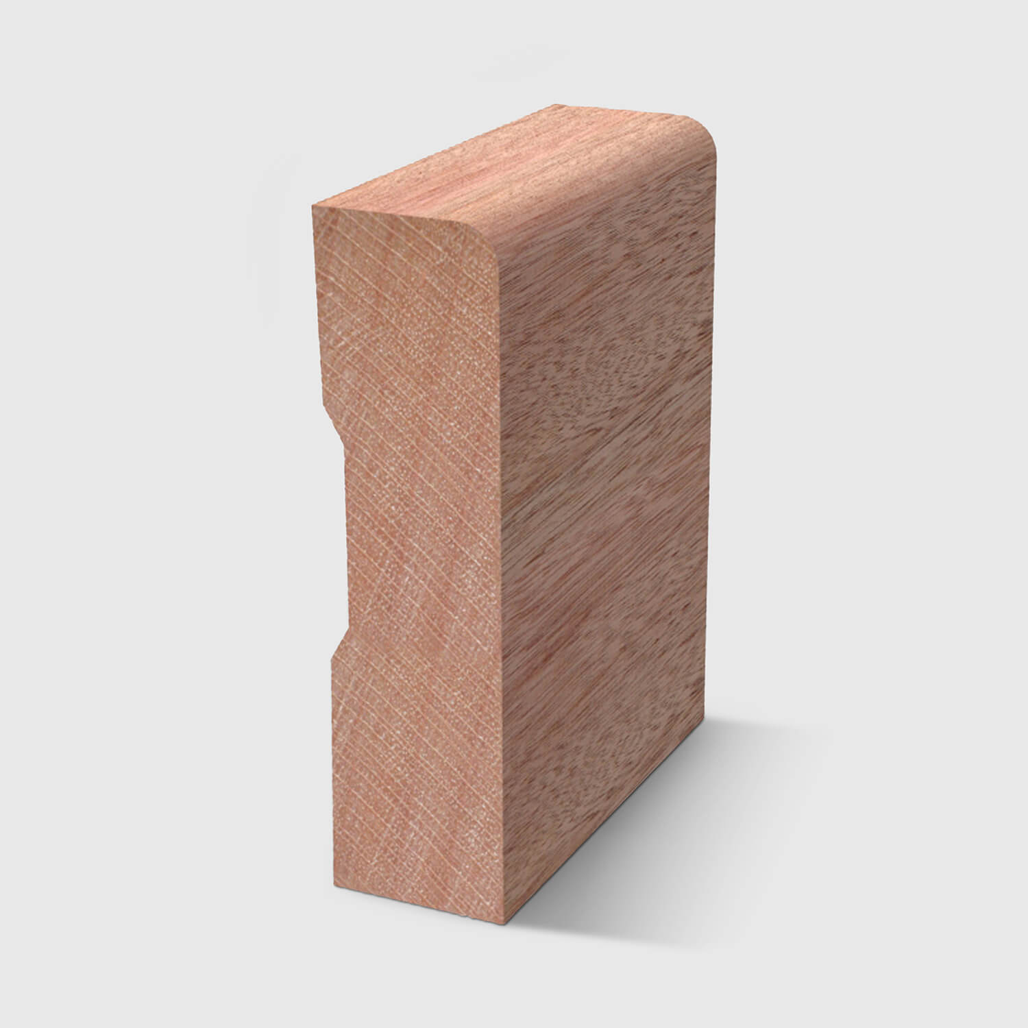 A smooth, rounded top edge Timber profile in Meranti 66 x 18mm