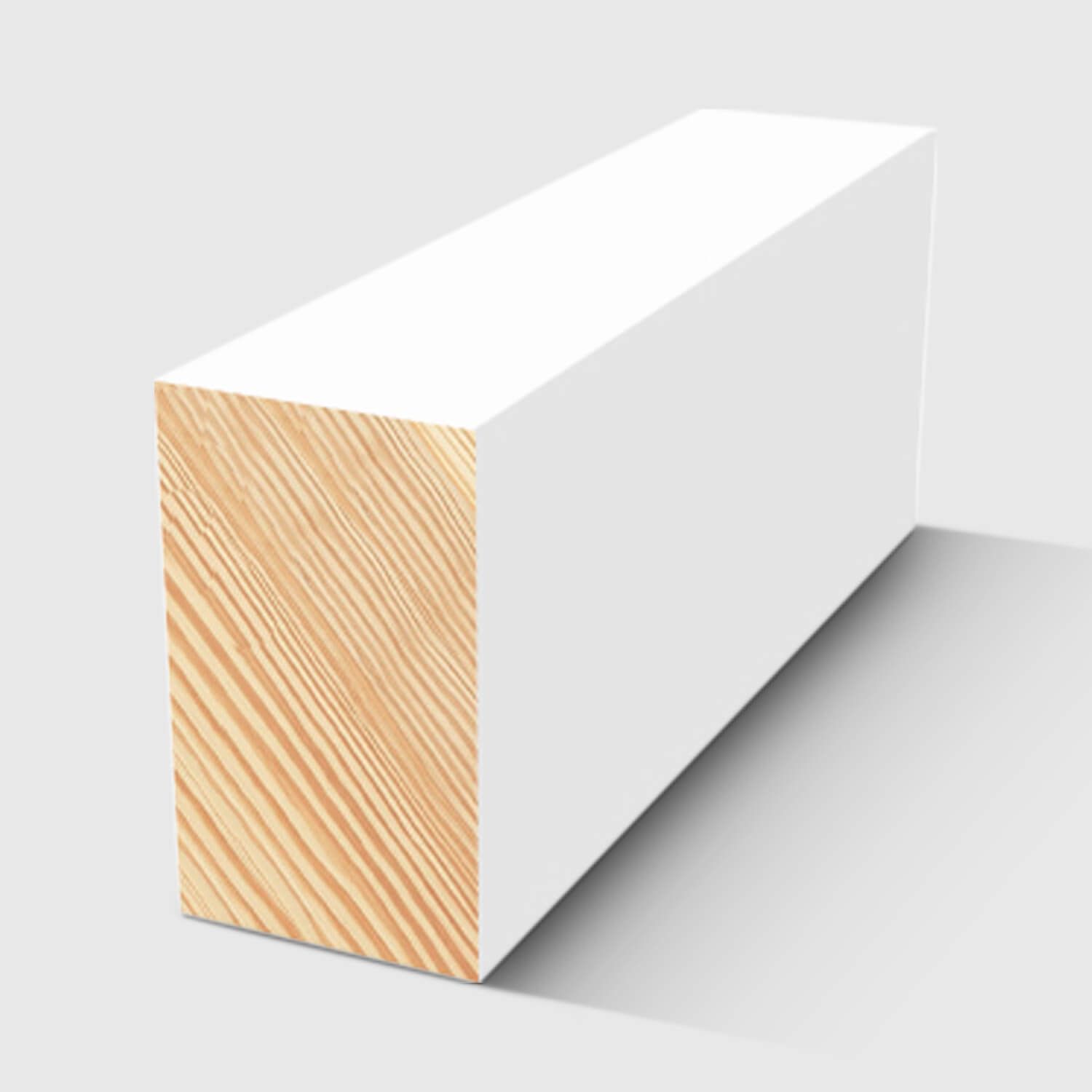 A rectangle timber moulding in Primed FJ Pine 42 x 21mm