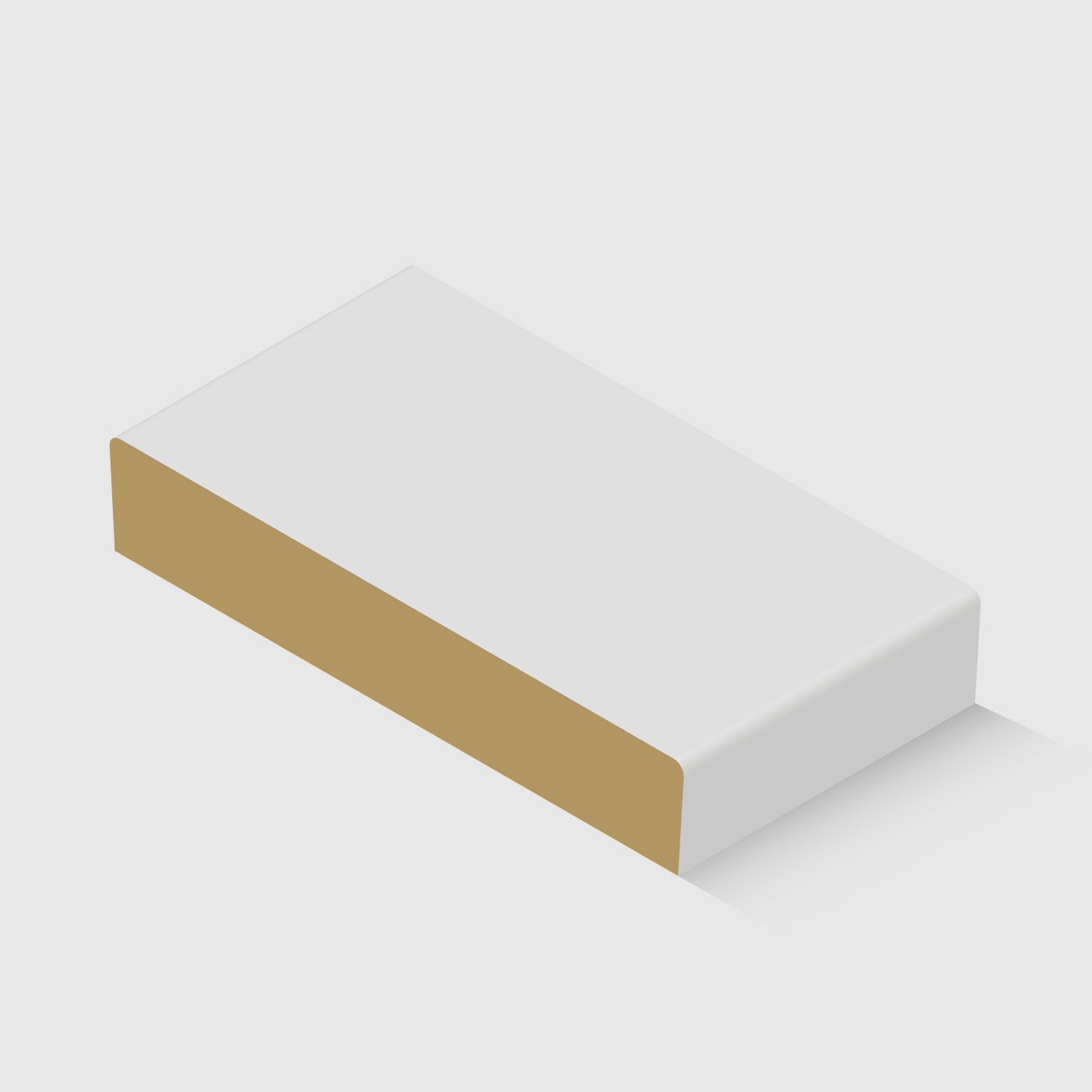 A  timber moulding with two curved edges in White Primed MDF 112 x 18mm