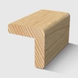 A timber moulding with an L-shaped rebate profile and rounded outer edges in Clear Pine 30 x 30mm 2.4m