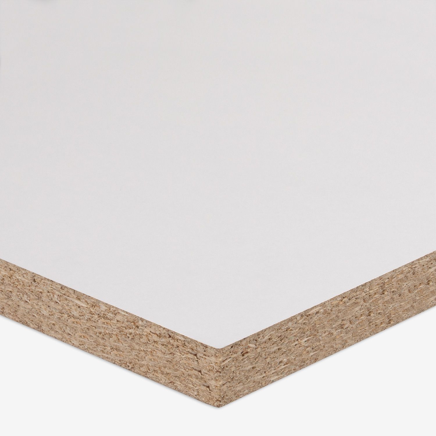 A particleboard panel 32.8mm White