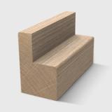 A timber moulding with a rectangular profile and clean right-angle edge in Tasmanian Oak 30 x 19mm 1.2m