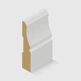 An MDF skirting board with an elegant concave curve along the top section 67 x 18mm