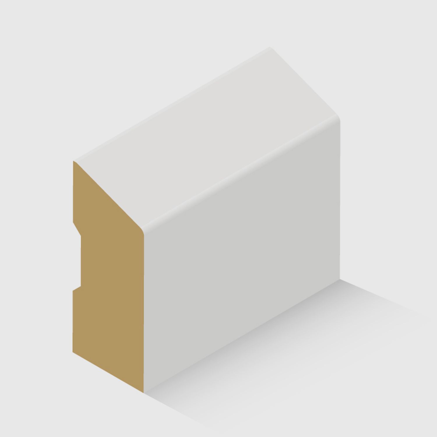 A detailed, beveled timber moulding in MDF Not Applicable 42 x 18mm