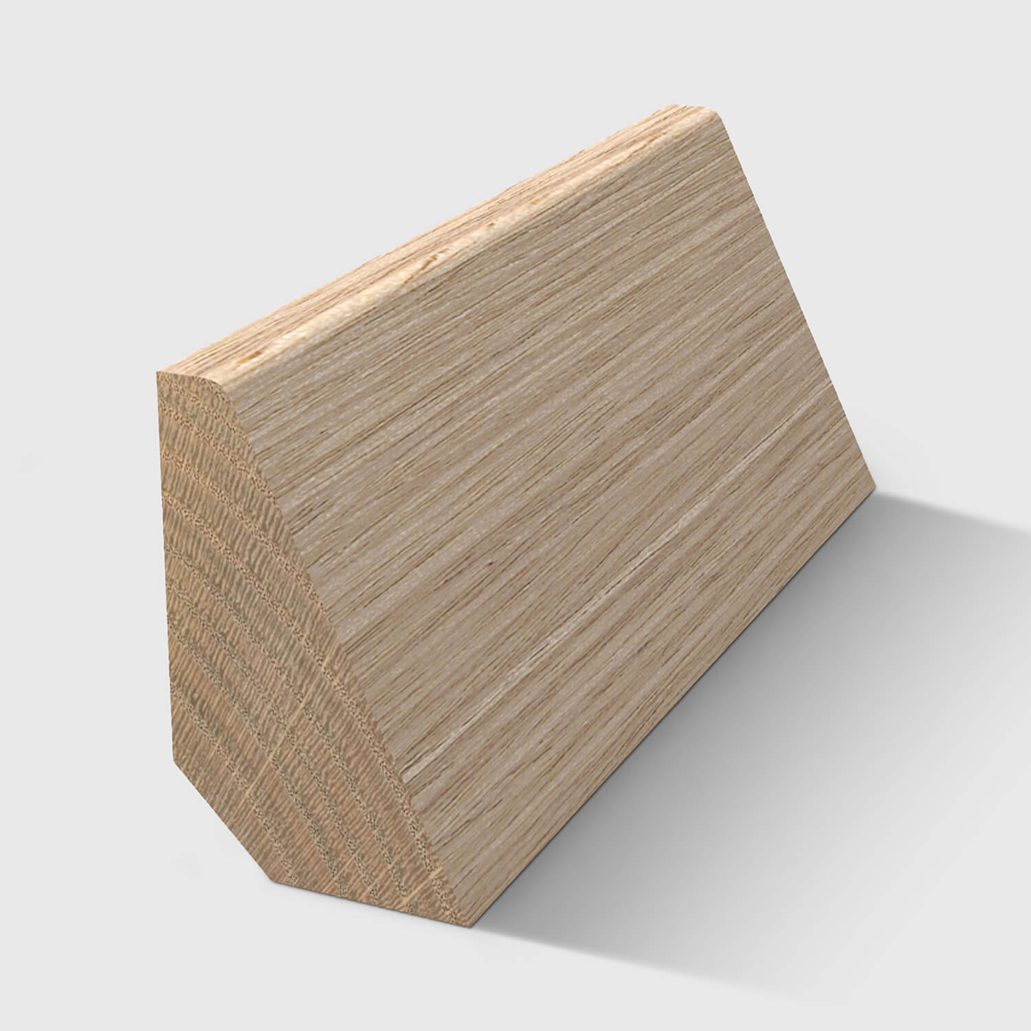 A Beveled Glass Bead timber moulding in Tasmanian Oak 19 x 12mm