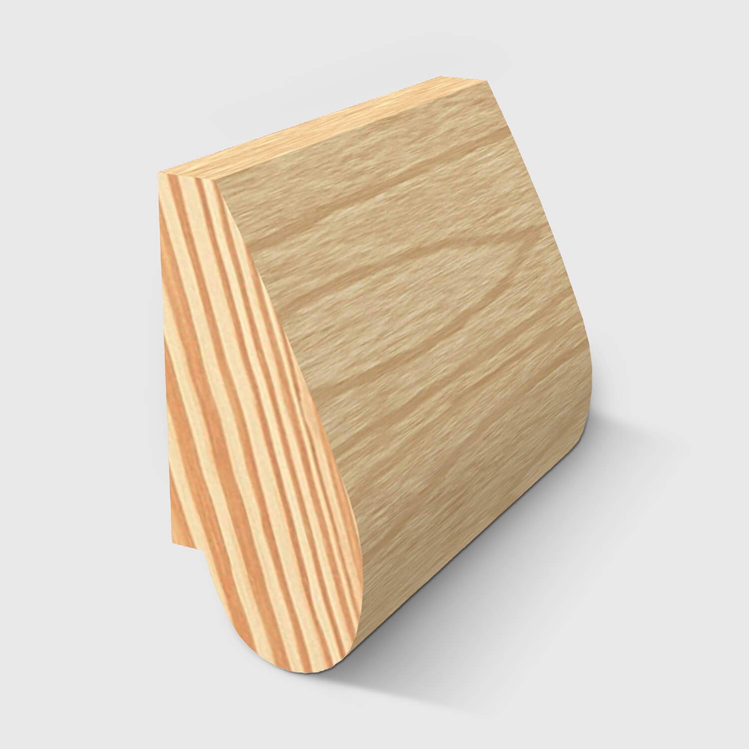 A imber moulding with a smooth convex curve extending from the base to a flat top edge in Clear Pine 40 x 18mm 3.0m