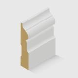 An MDF moulding with a decorative concave and convex curved profile 140 x 18mm