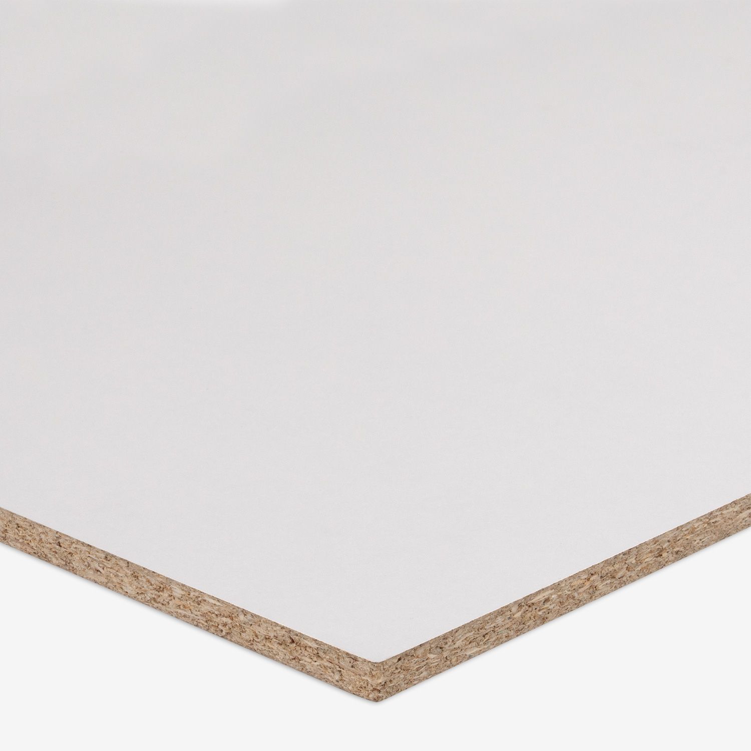 A particleboard panel 12mm White