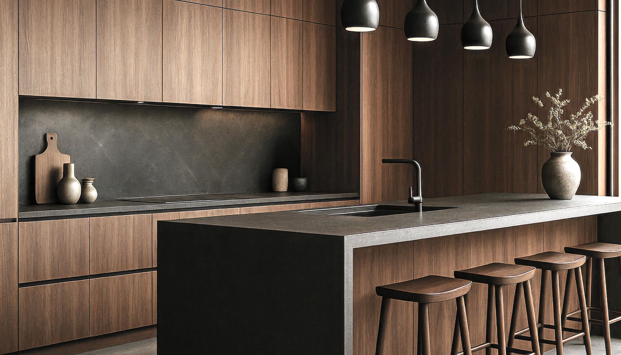 A lifestyle image of a kitchen using Colourpyne products