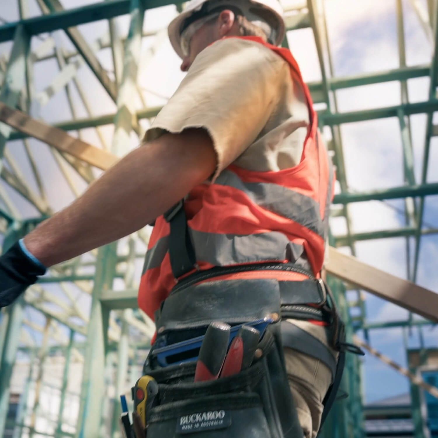 STRUCTAframe being used on-site