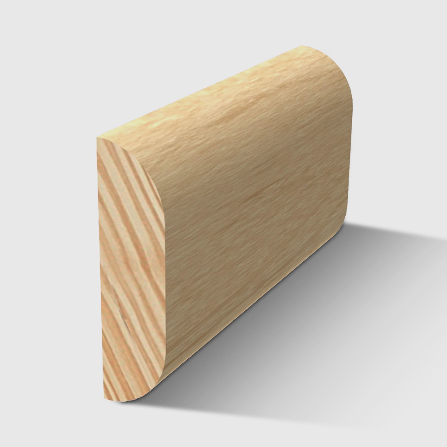 A  timber moulding with a curved top and bottom in Clear Pine 30 x 8mm
