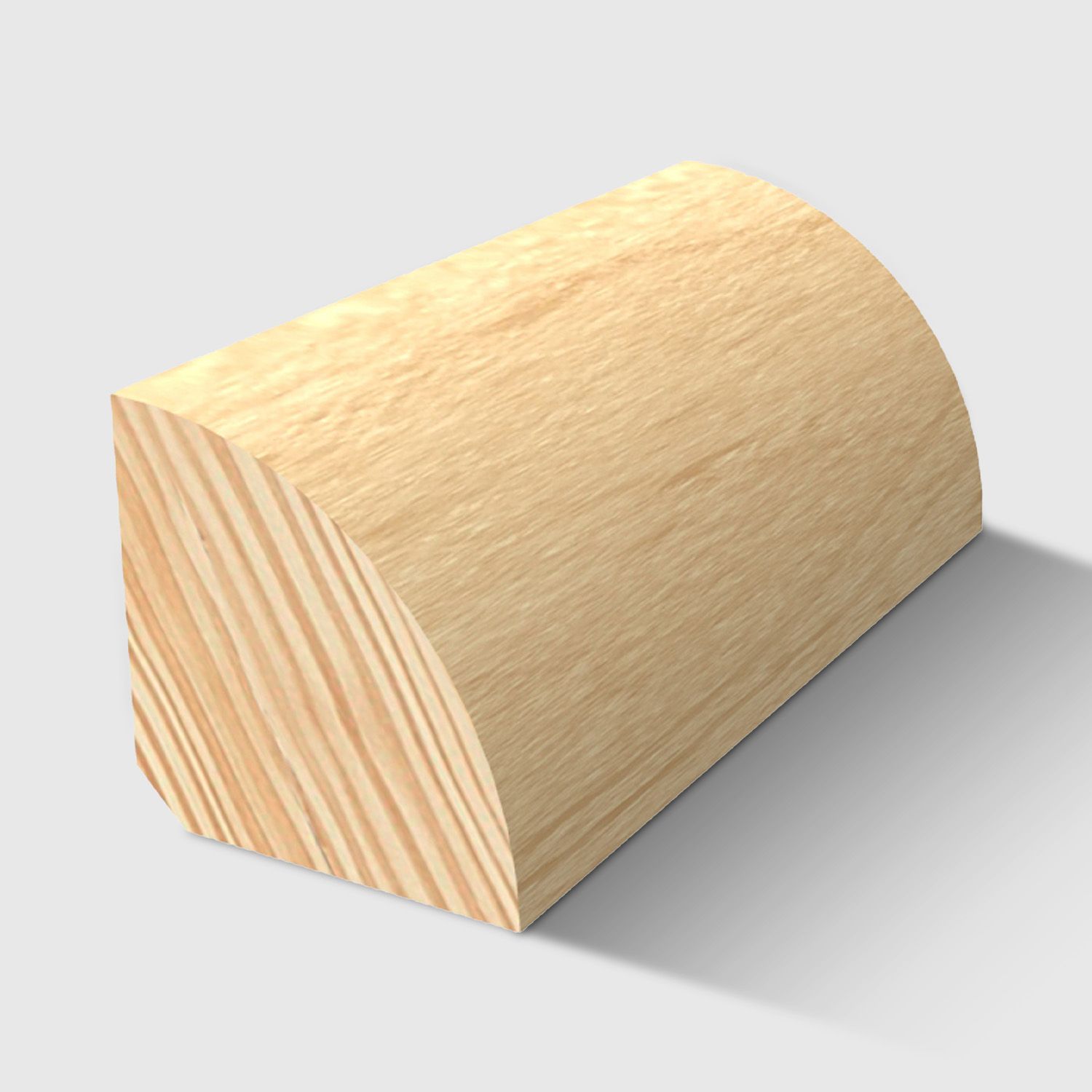 A rounded corner timber moulding in Clear Pine 19 x 19mm 2.4m