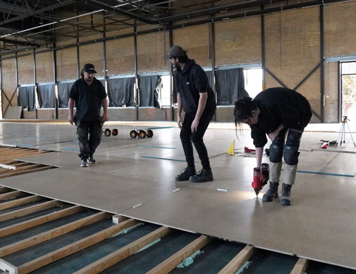 STRUCTApanel® covering a floor frame