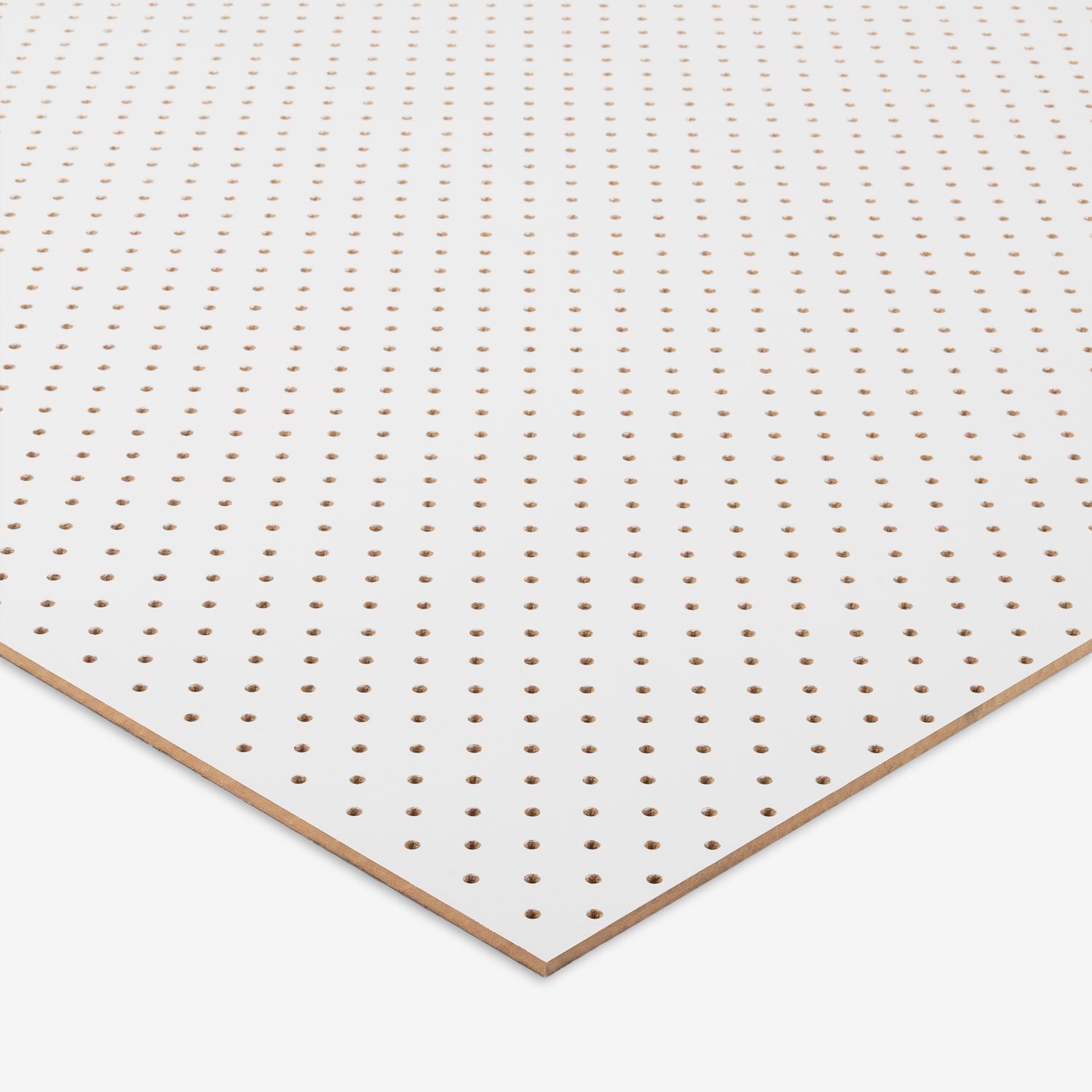 A close-up shot of a Pegboard corner