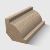 A rounded profile with a flat top and bottom corner timber moulding in Tasmanian Oak 19 x 19mm 2.4m