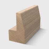 A timber moulding with an angled face and rounded top edge in Tasmanian Oak 31 x 19mm