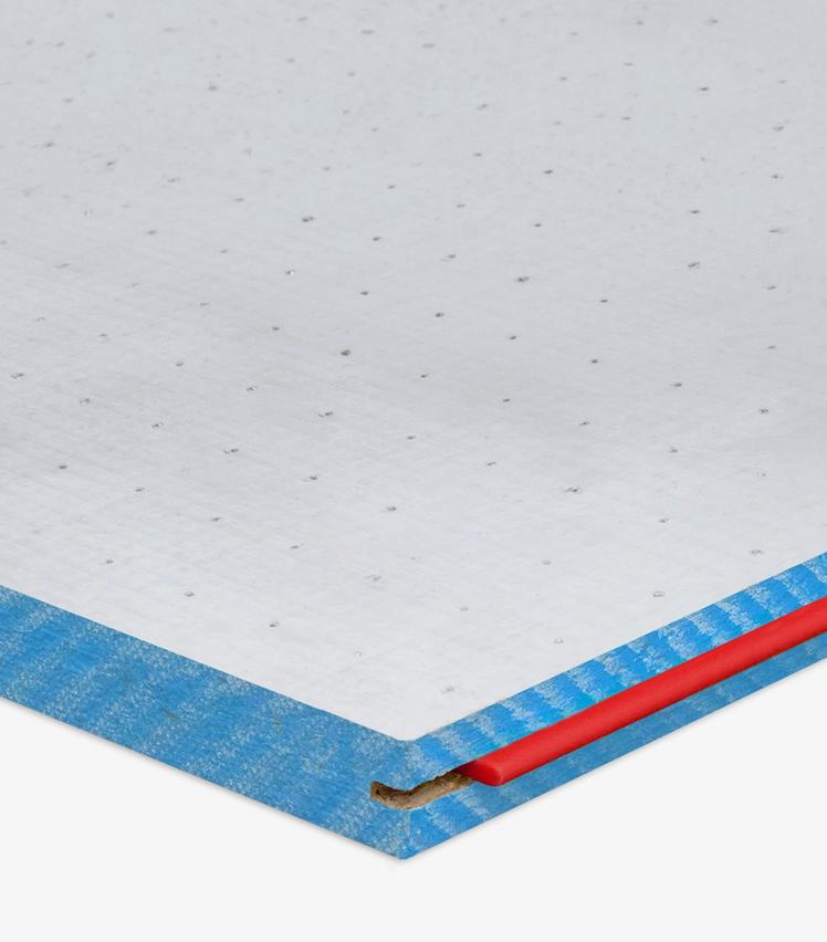 A close-up photo of a corner of a STRUCTAflor Ultimate panel