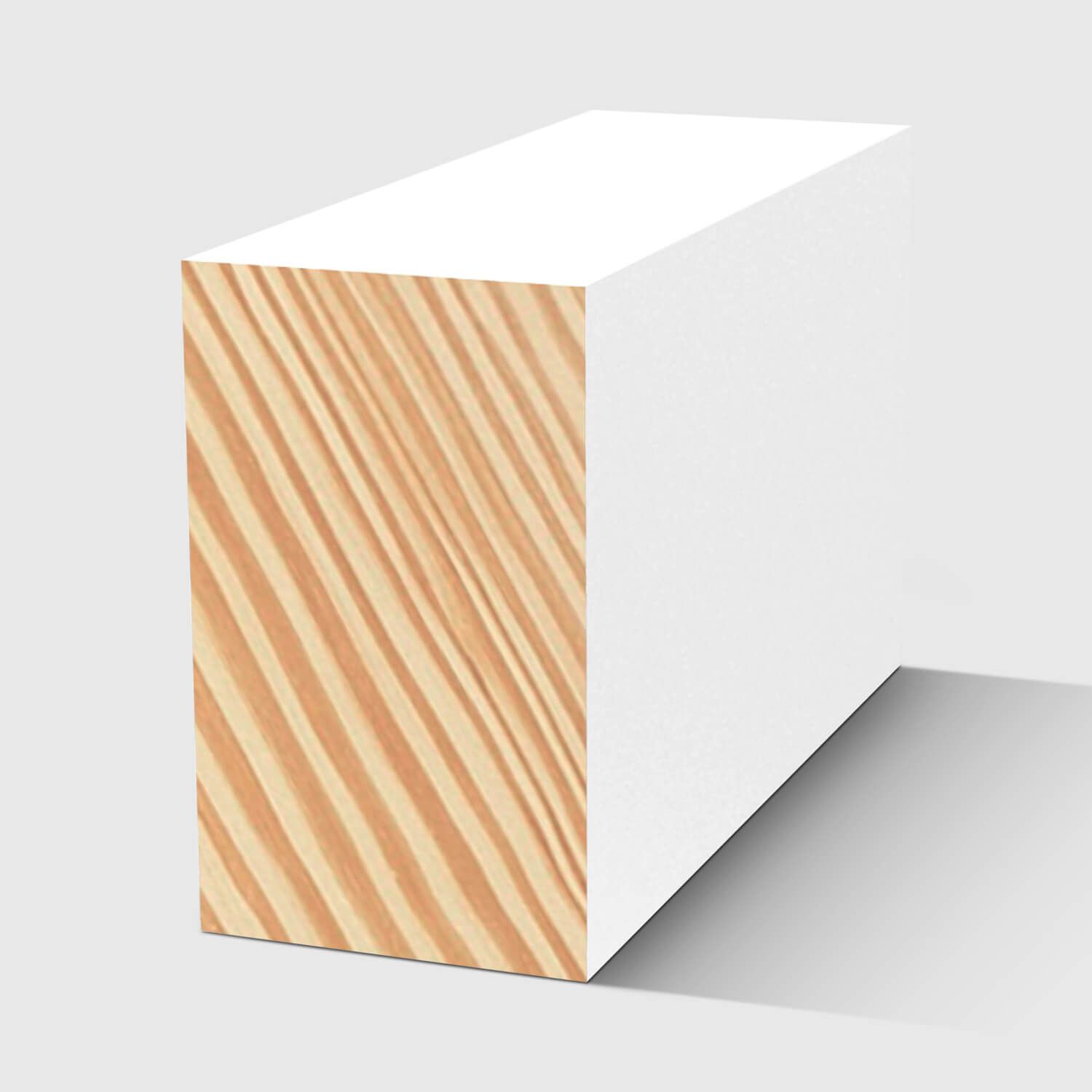 A rectangle timber moulding in Primed FJ Pine 30 x 18mm