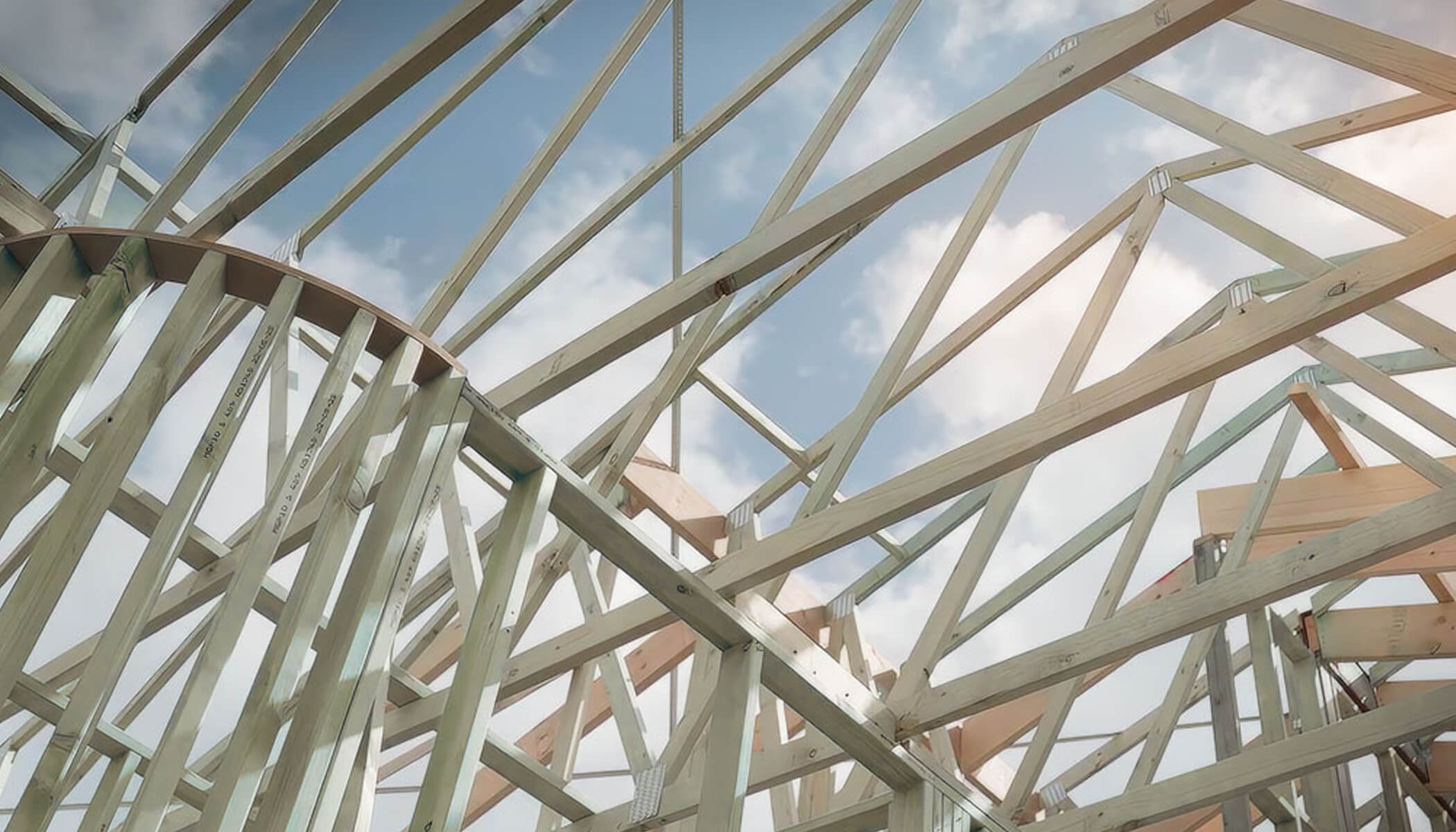 Wooden framework structure built using STRUCTAframe MGP10 H3 LOSP.