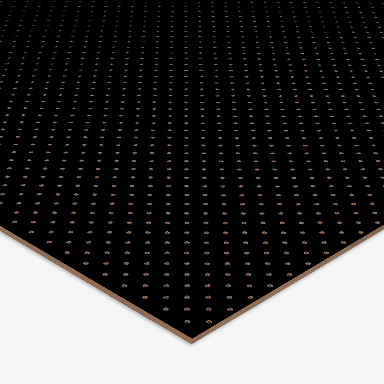 A black coated MDF Pegboard panel