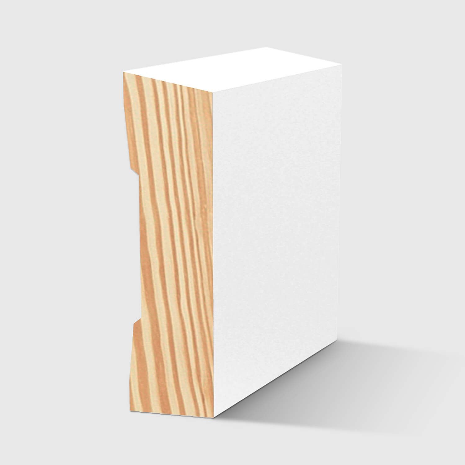 A detailed, beveled timber moulding in Timber Primed FJ Pine 66 x 18mm