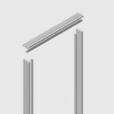 A door jamb set, including two vertical side pieces and one horizontal head piece in Primed FJ Pine