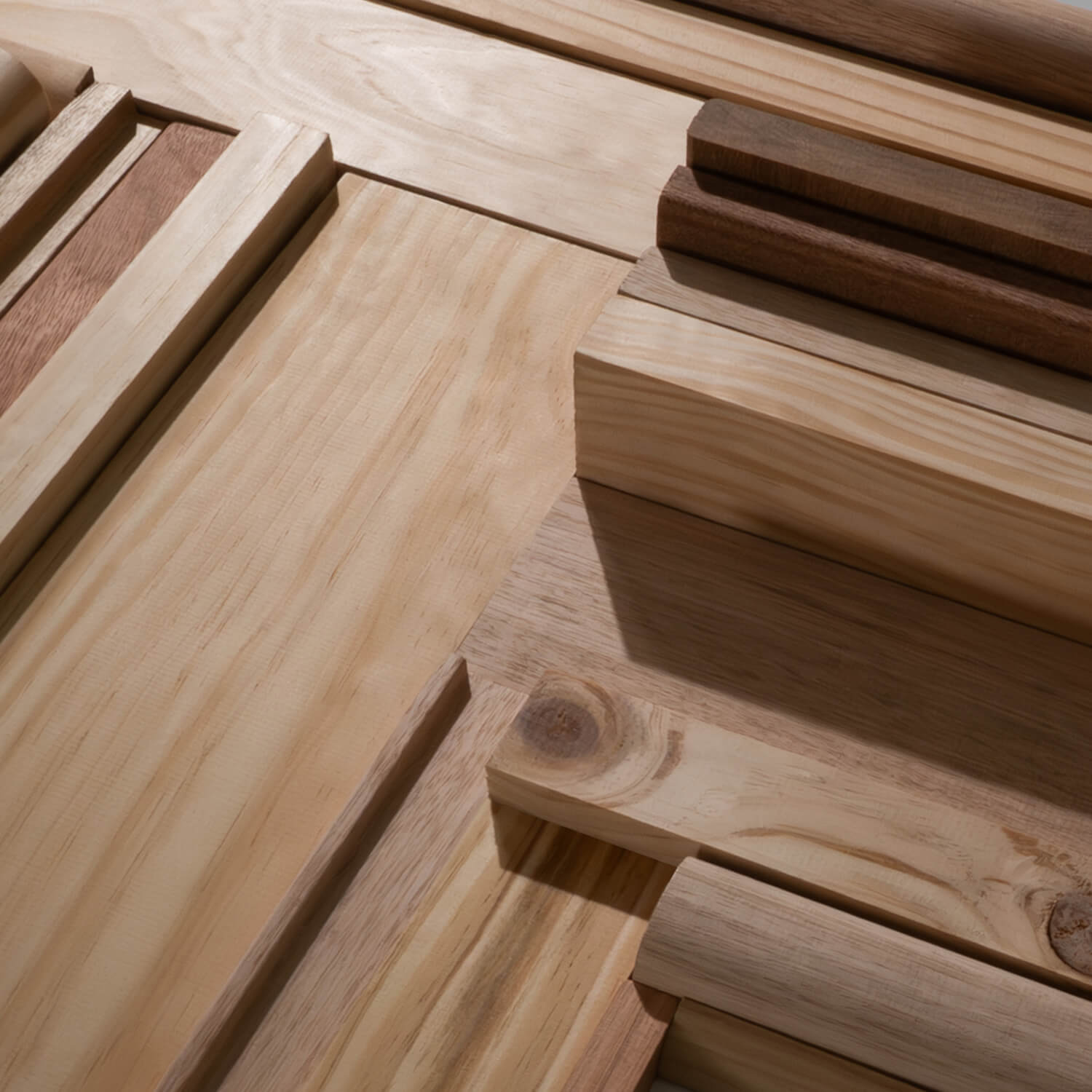 Close up of Timber Mouldings