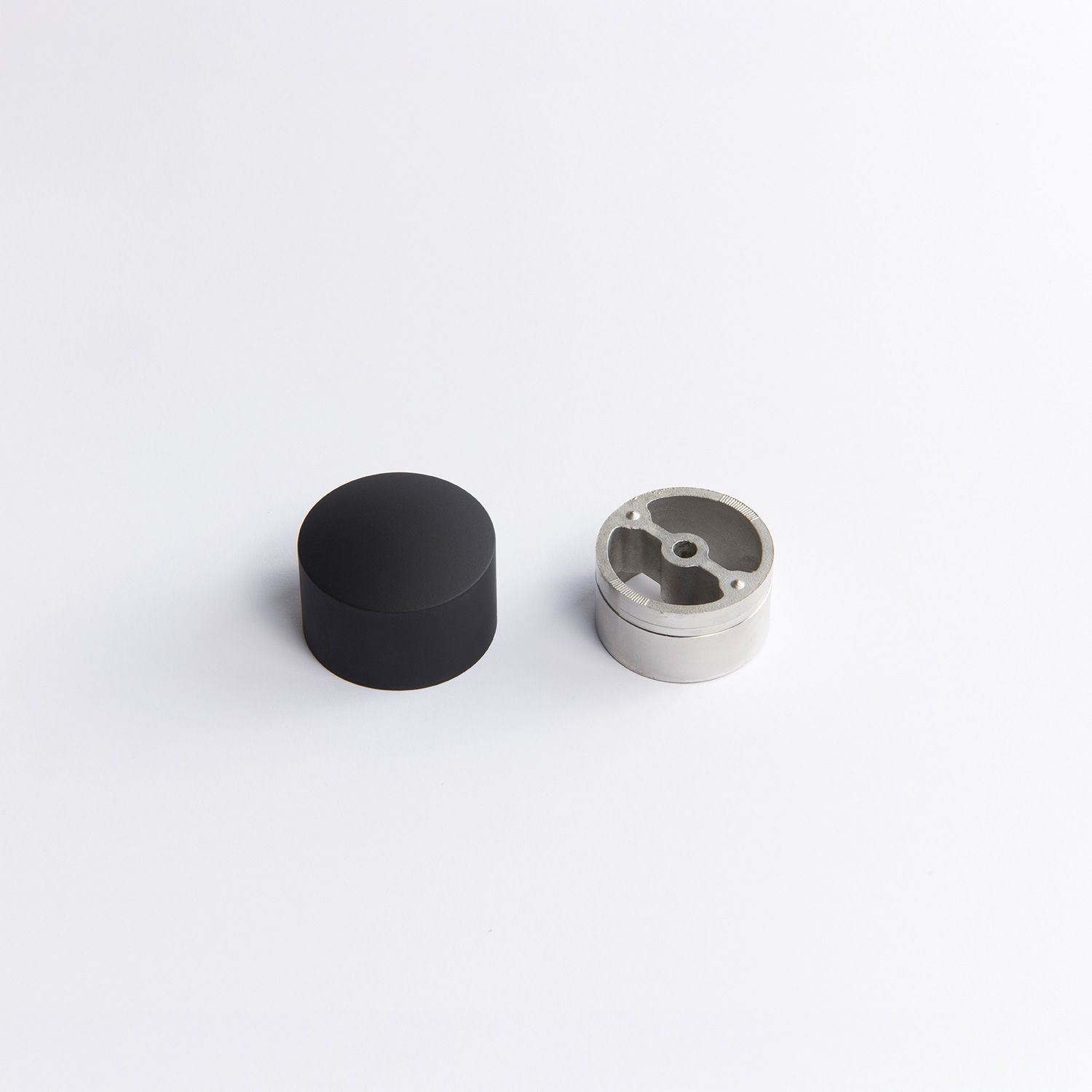 A rounded Black cap used for handrail systems 30mm 43mm
