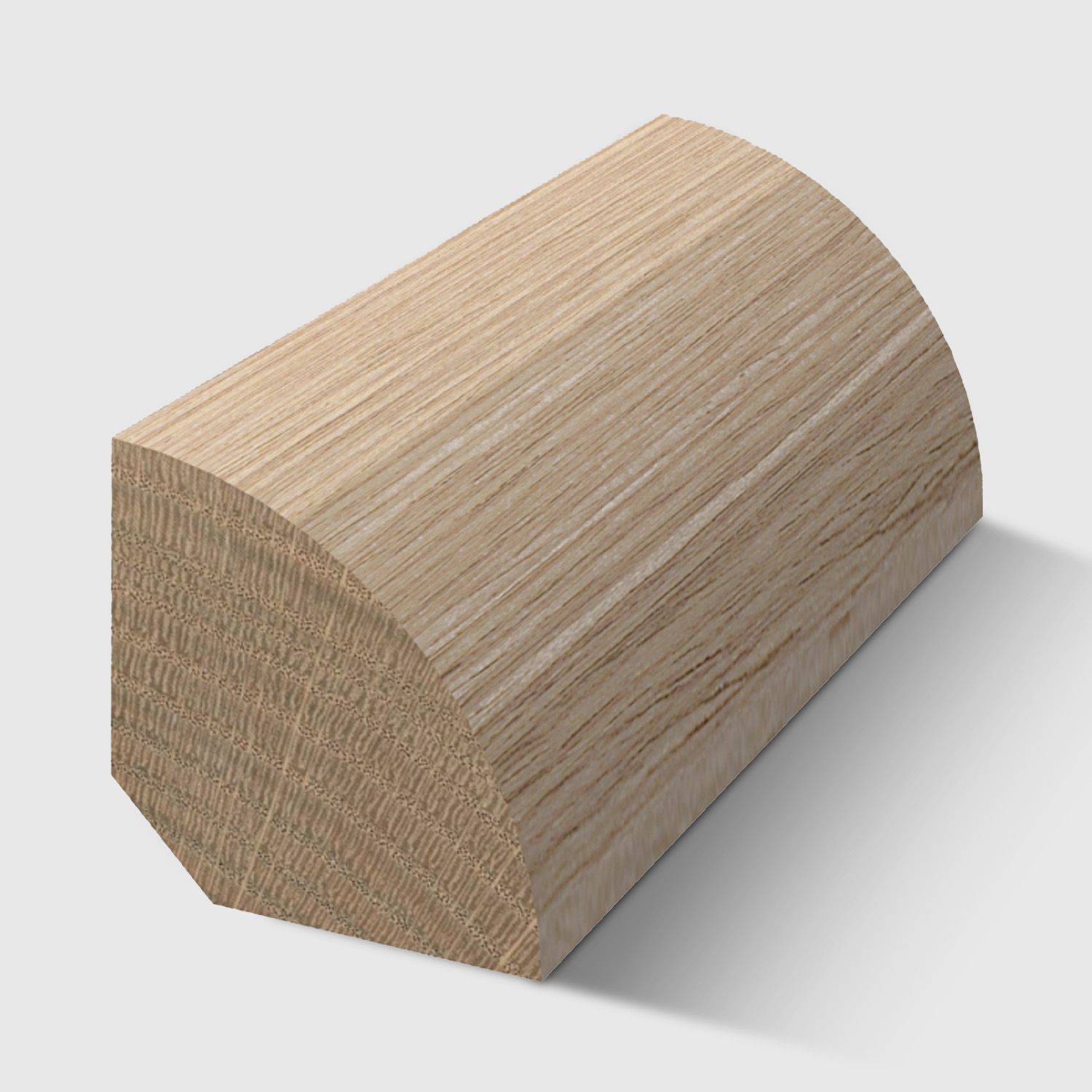 A rounded corner timber moulding in Tasmanian Oak 19 x 19mm 1.8m