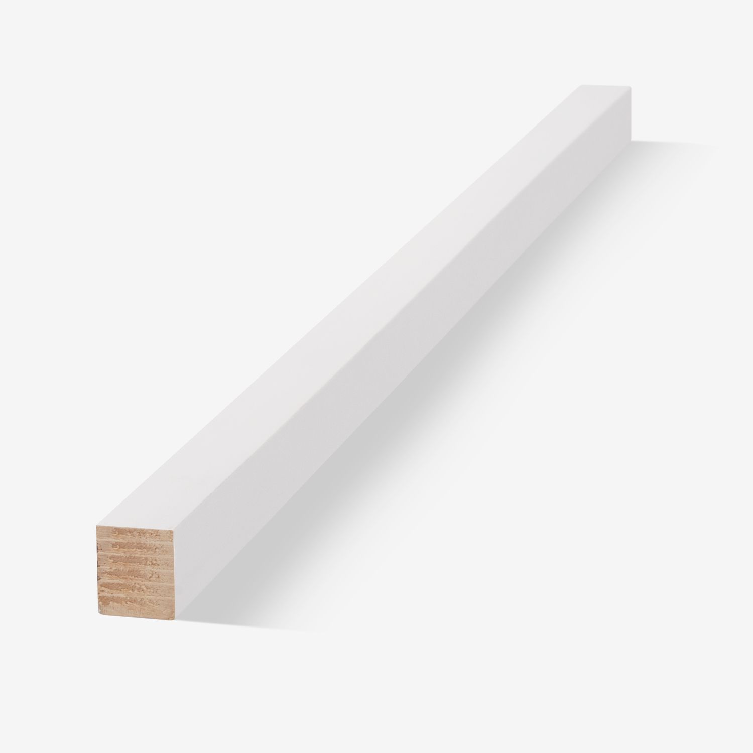 1 x 1 White Vinyl Batten