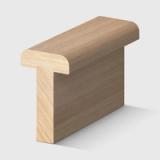A timber stair nosing with a rounded edge and T-shaped profile in Tasmanian Oak 50 x 30mm 2.1m