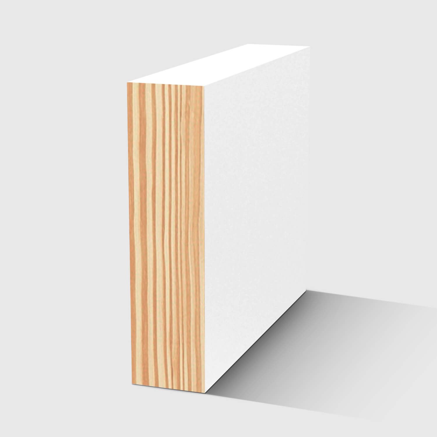 A rectangle timber moulding in Primed FJ Pine 42 x 11mm
