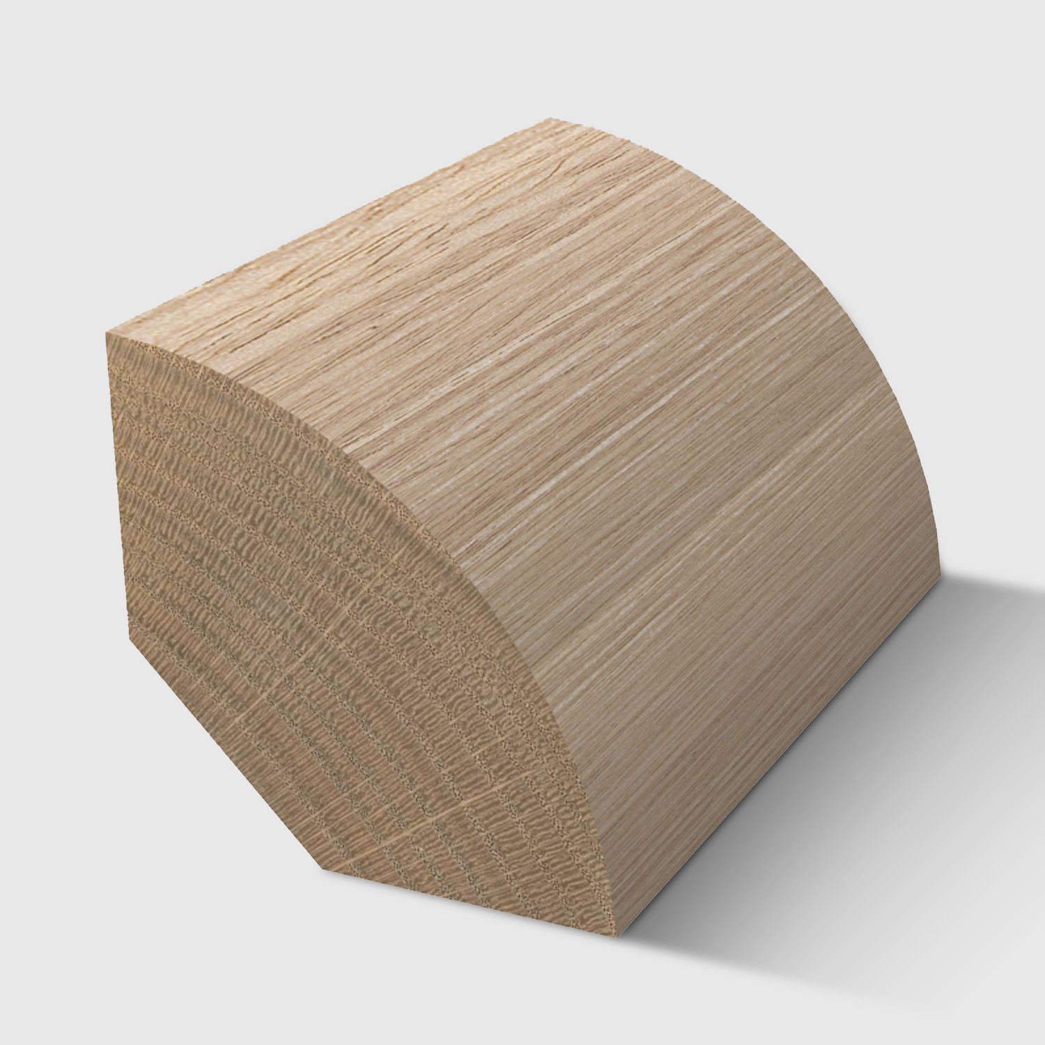 A rounded corner timber moulding in Tasmanian Oak 27 x 27mm 2.4m