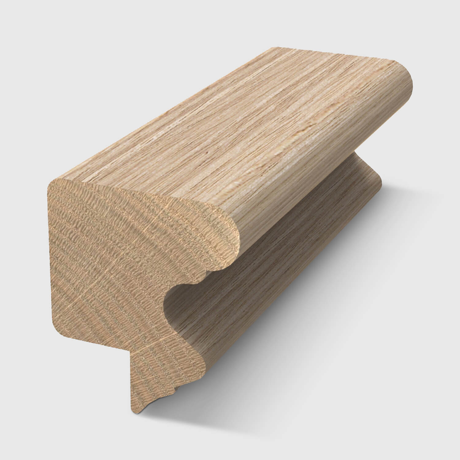 A timber moulding with a rounded top and detailed concave underside profile Tasmanian Oak 19 x 19mm 2.4m