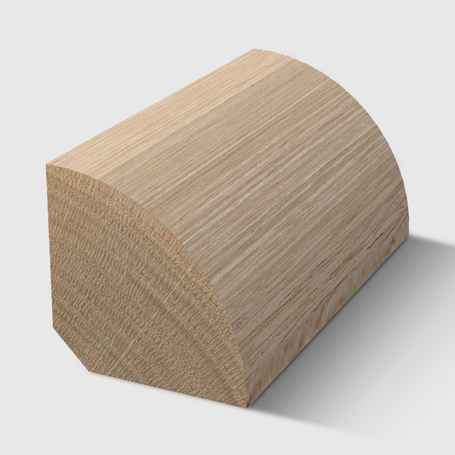 A rounded corner timber moulding in Tasmanian Oak 22.4 x 22.4mm 2.4m