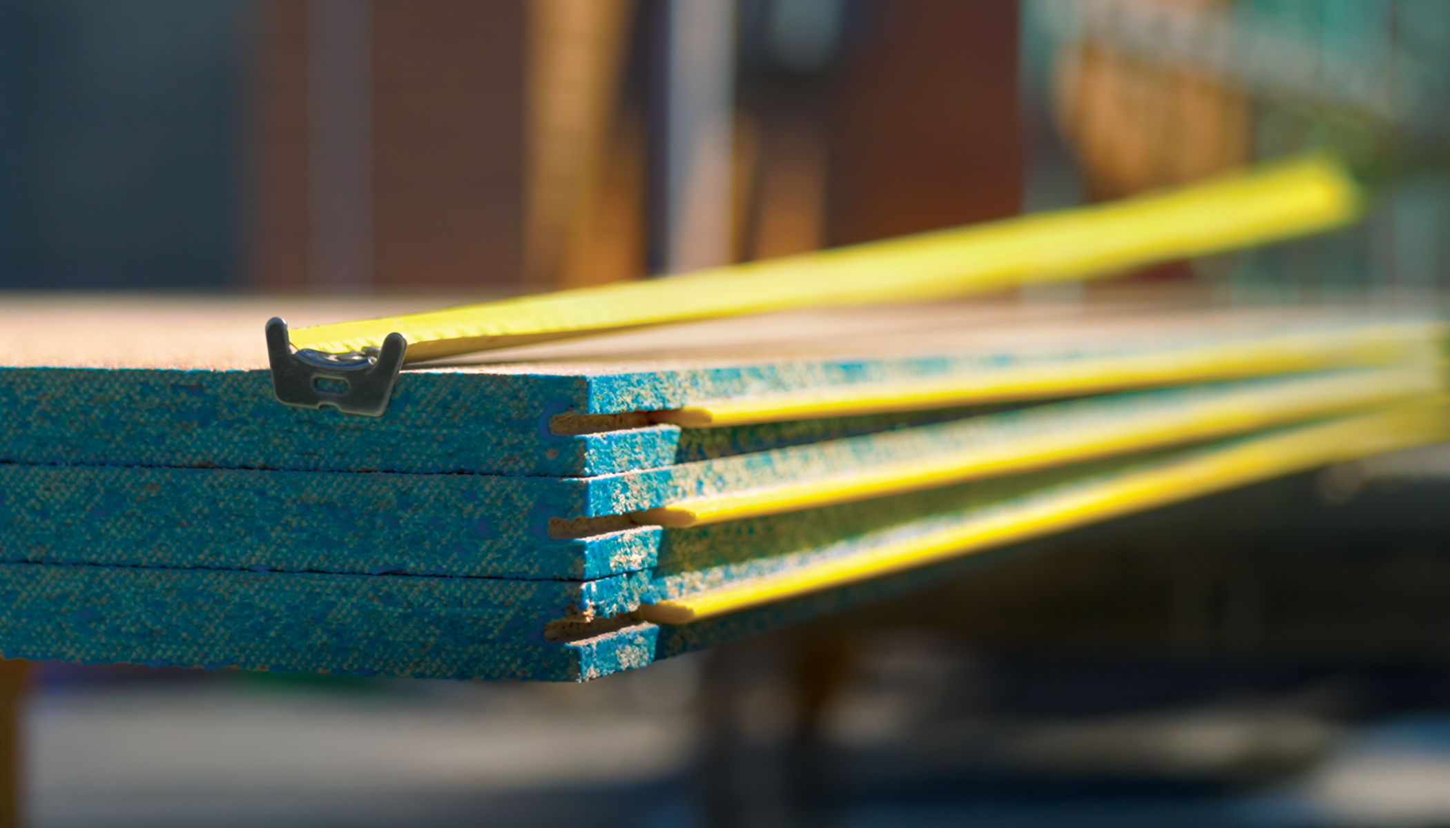 A close-up photo of YELLOWtongue® panel stack