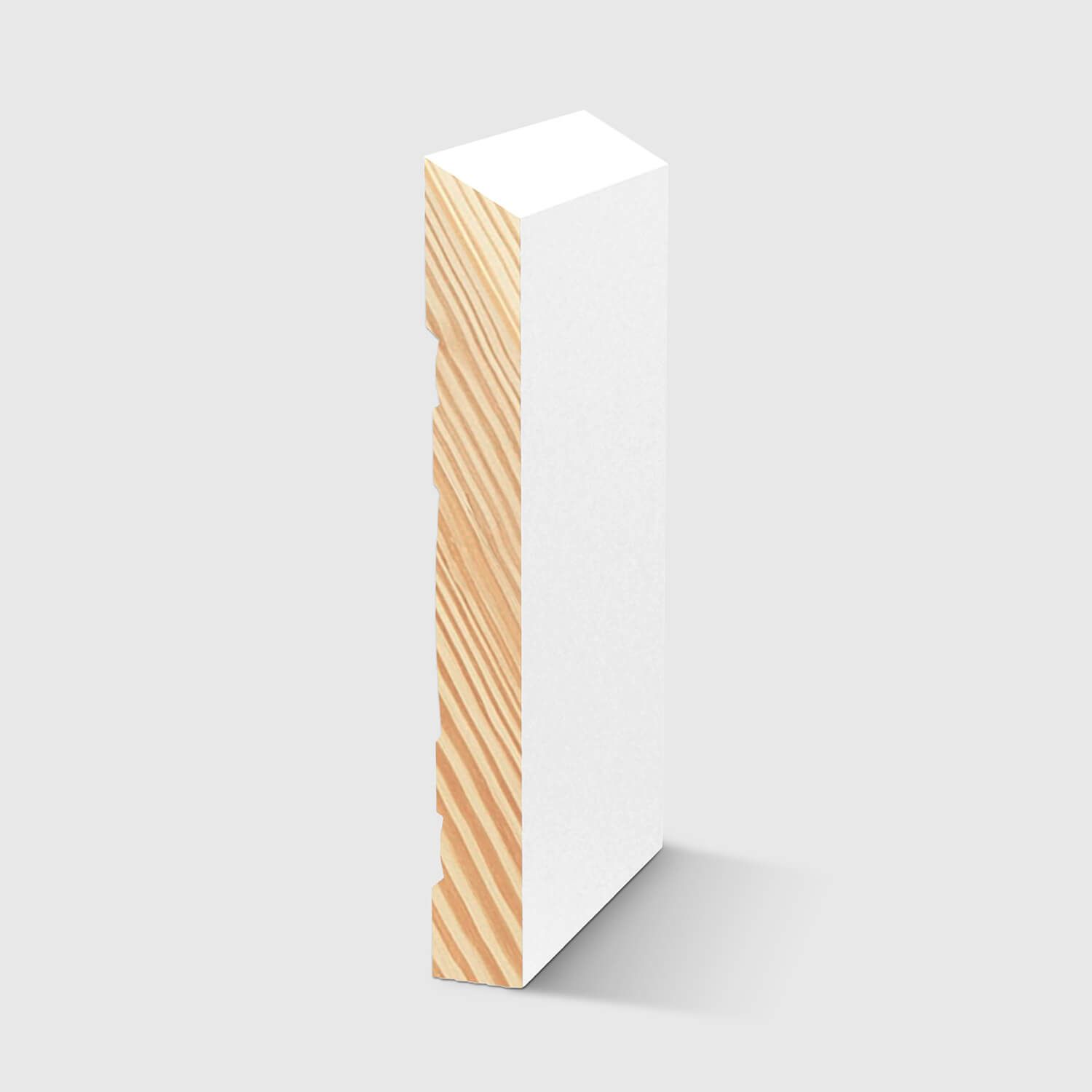 A detailed, beveled timber moulding in Timber Primed FJ Pine 92 x 11mm