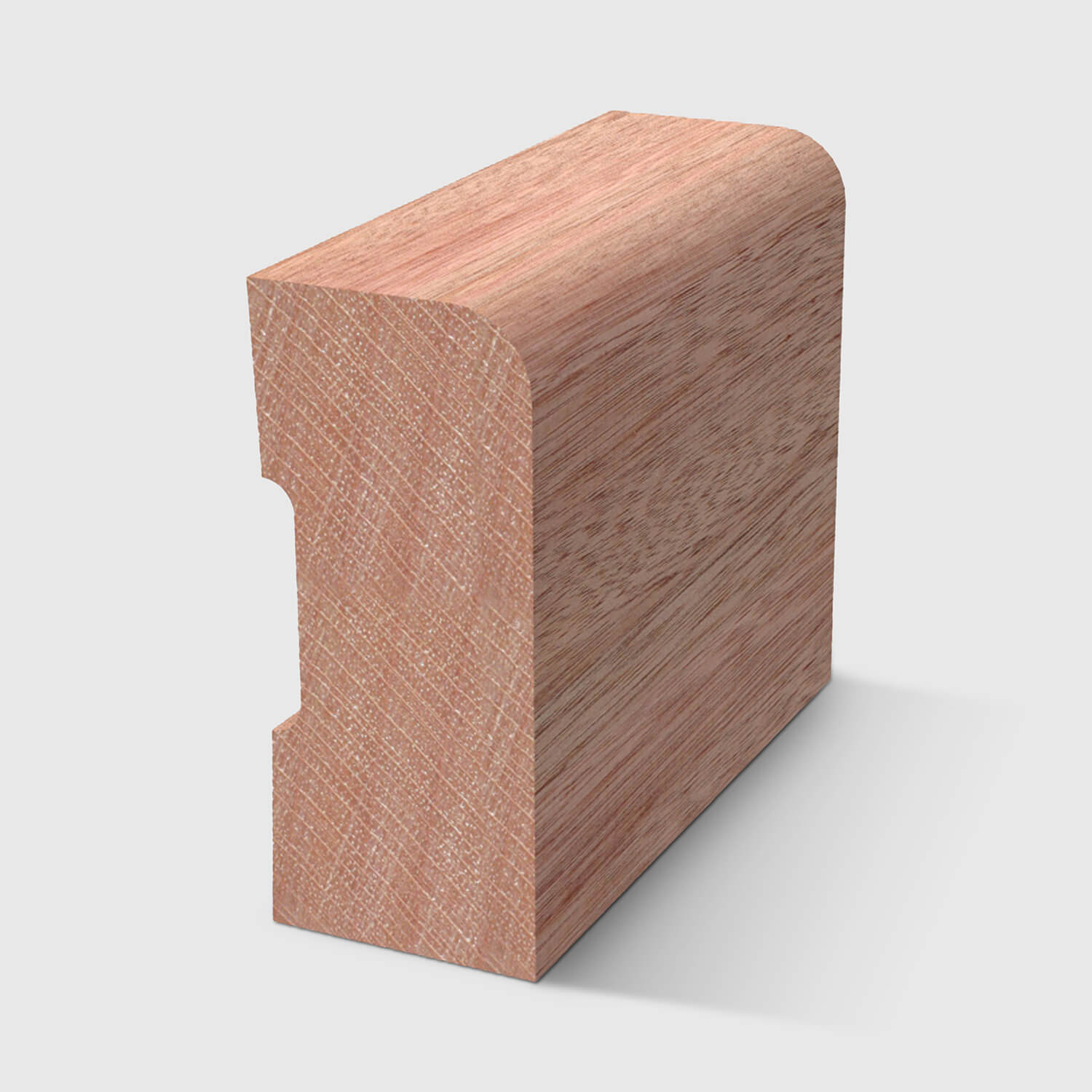 A smooth, rounded top edge Timber profile in Meranti 41 x 18mm
