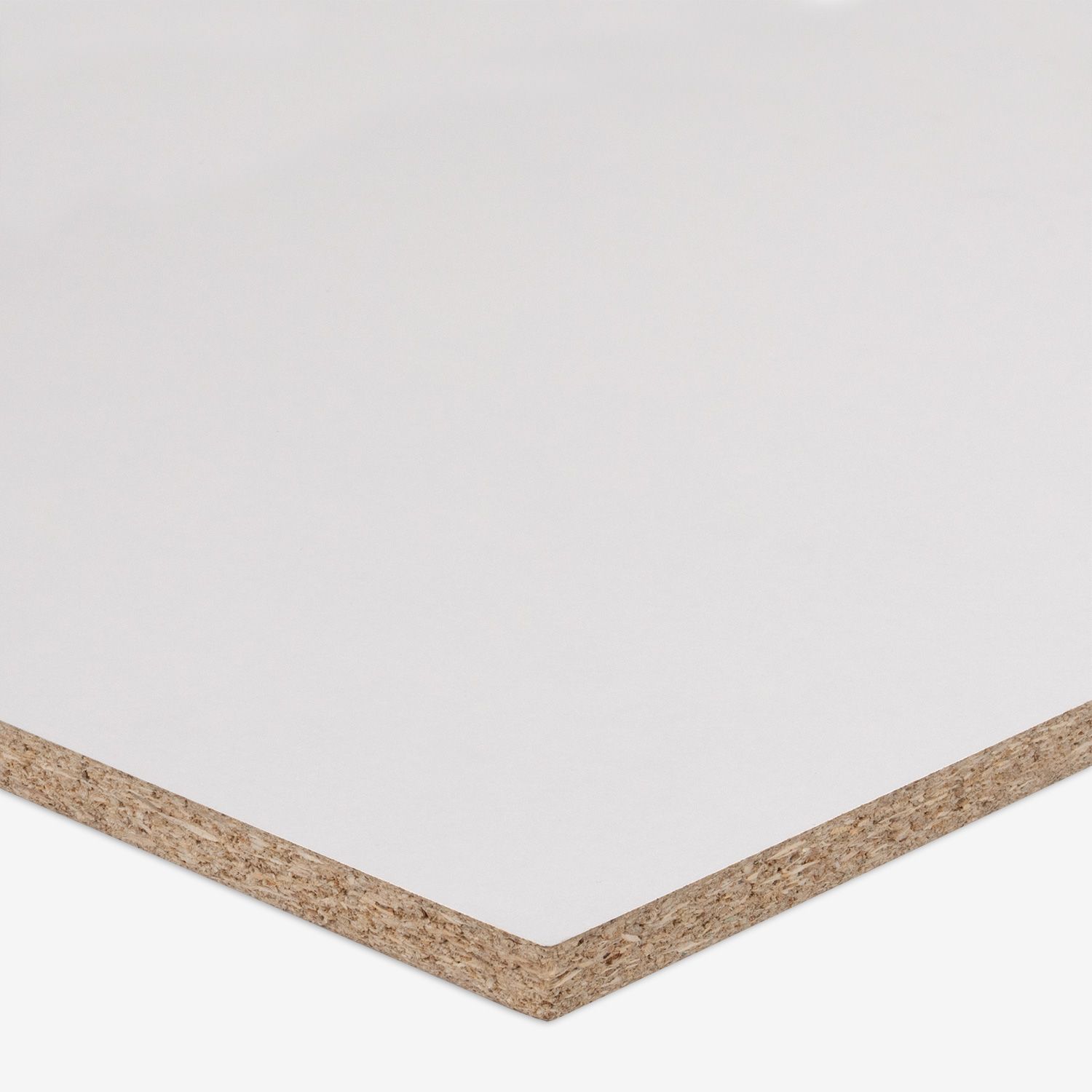 A particleboard panel 15mm White