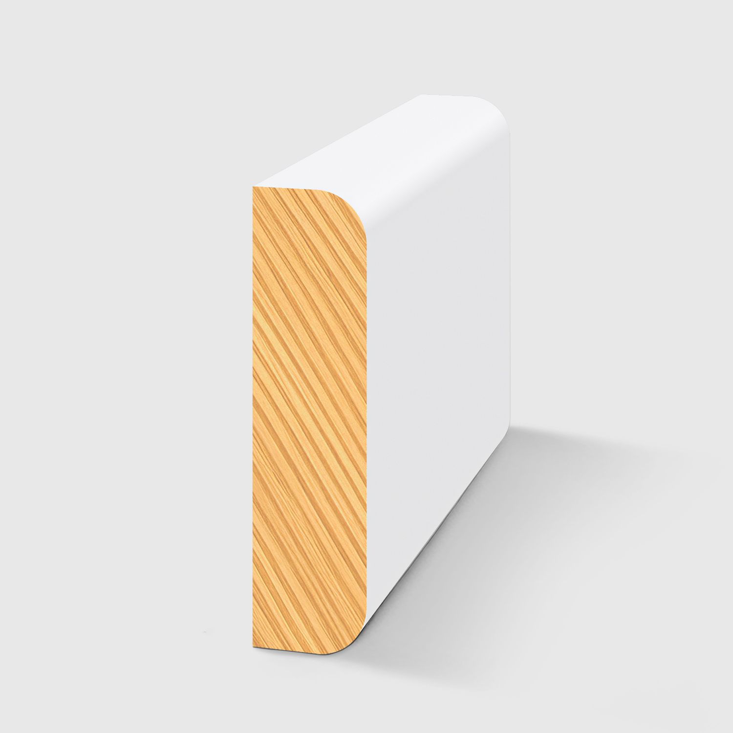 A  timber moulding with a curved top and bottom in Clear Pine 40 x 8mm