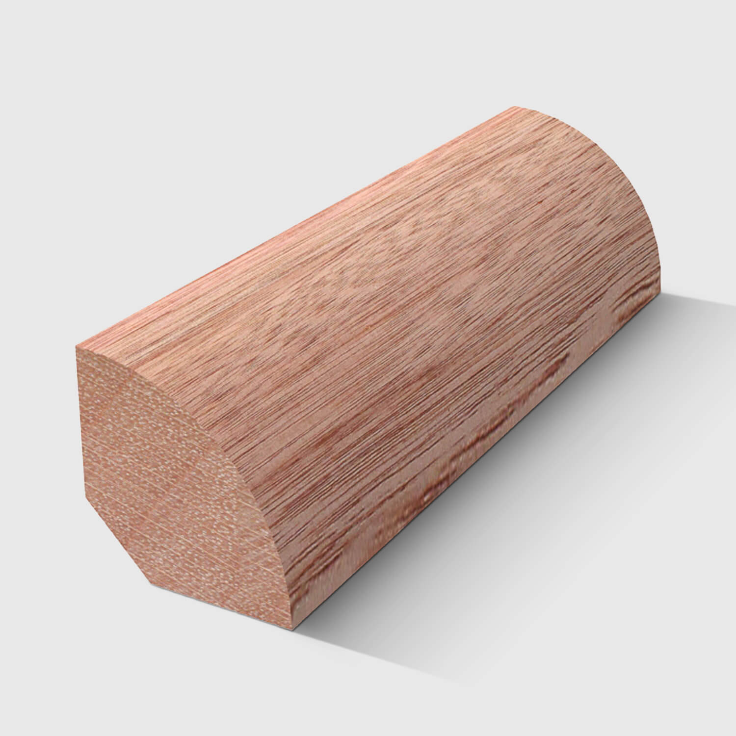 A rounded corner timber moulding in Meranti 12 x 12mm 1.8m