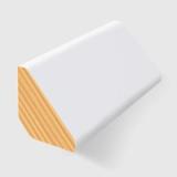A triangular corner timber moulding in Primed FJ Pine 19 x 19mm
