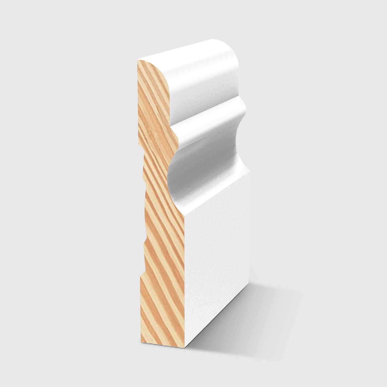 A colonial style timber moulding in Primed FJ Pine 66 x 11mm