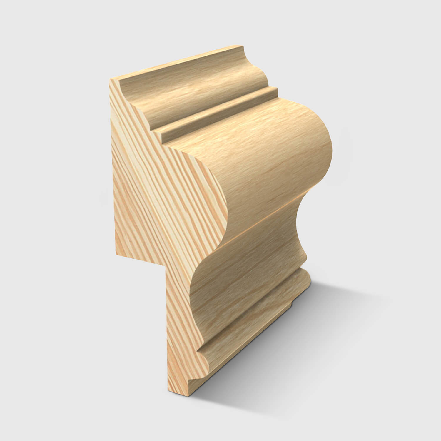 A close-up photo of a Decorative Timber Ceiling & Wall Trim Rail