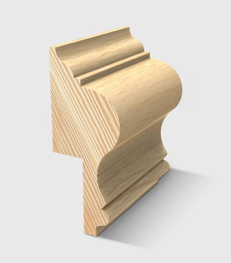 A close-up photo of a Decorative Timber Ceiling & Wall Trim Rail