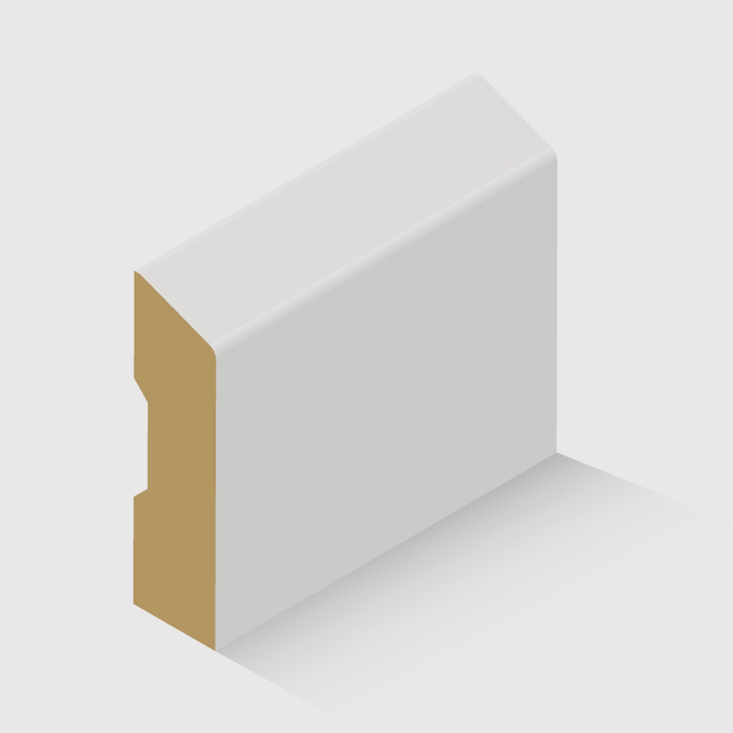 A detailed, beveled timber moulding in MDF Not Applicable 42 x 12mm