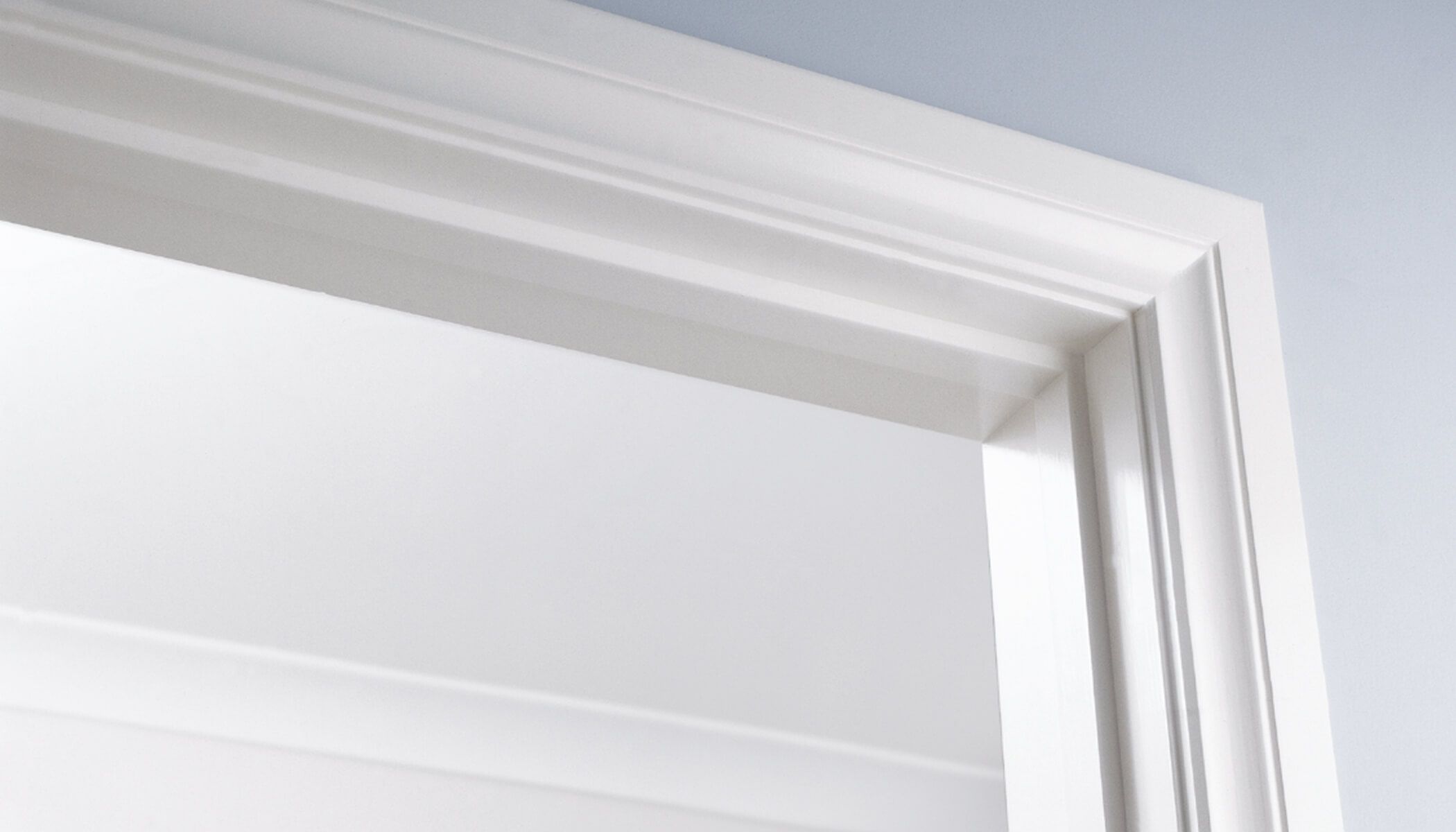 A close up of a door jam