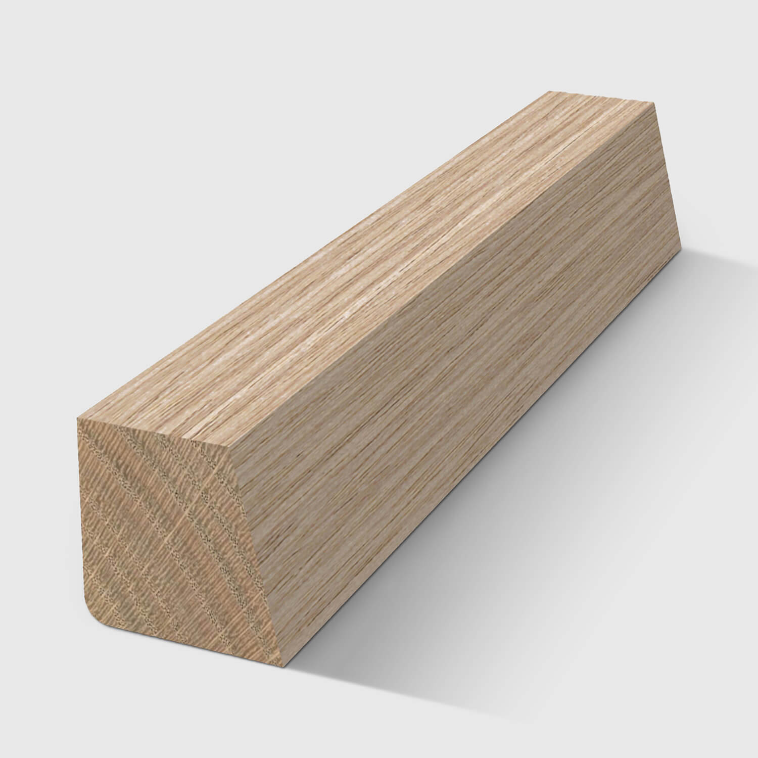 A Beveled Glass Bead timber moulding in Tasmanian Oak 8 x 8mm