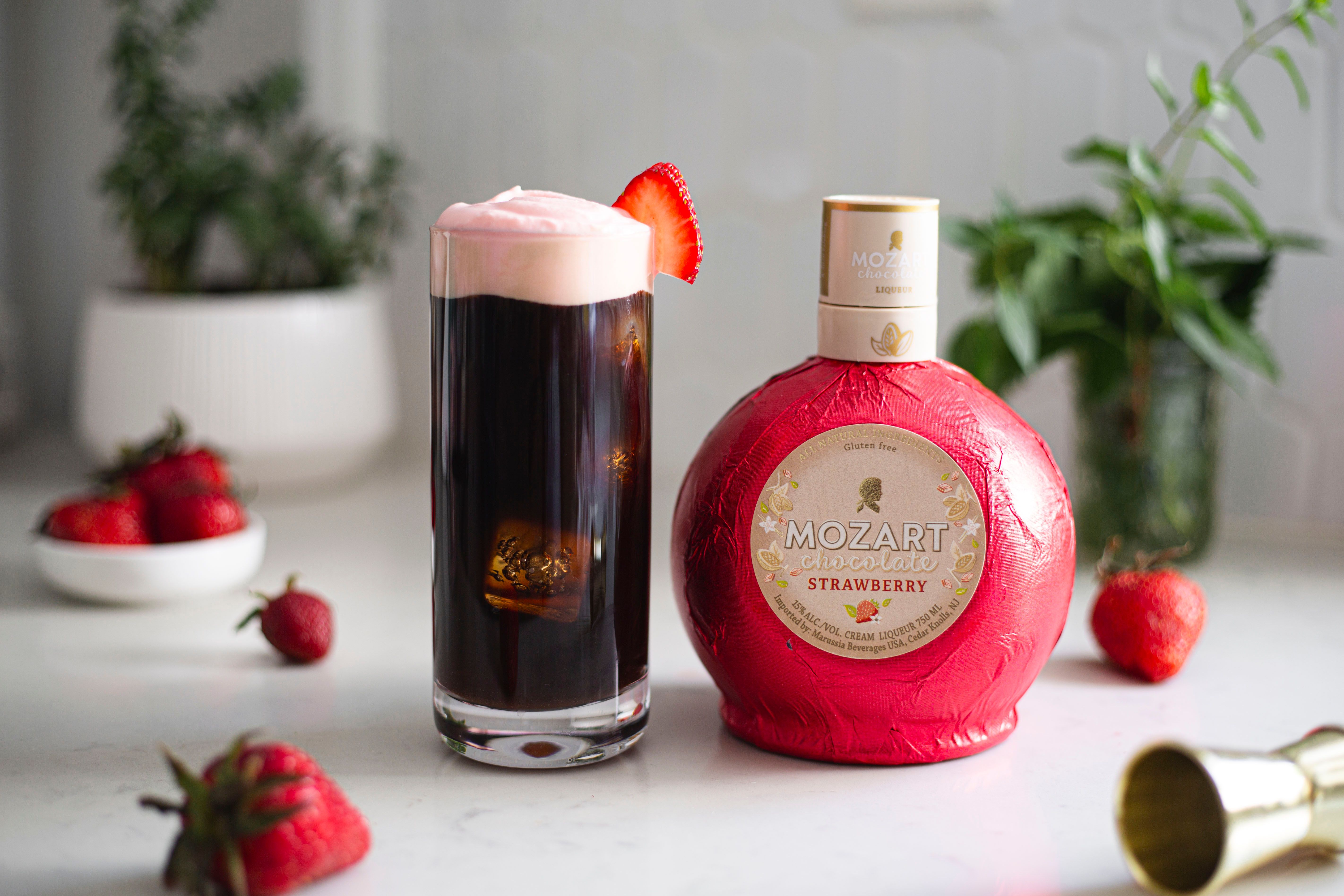 Mozart Strawberry Cold Foam Iced Coffee